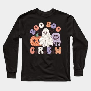 Boo Boo Crew Nurse Shirts Halloween Nurse Shirts for Women Long Sleeve T-Shirt